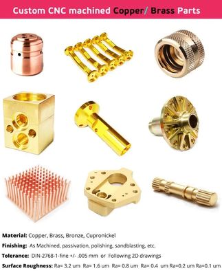 Bộ phận gia công đồng thau ODM Máy CNC Anodizing cho các bộ phận đồng thau